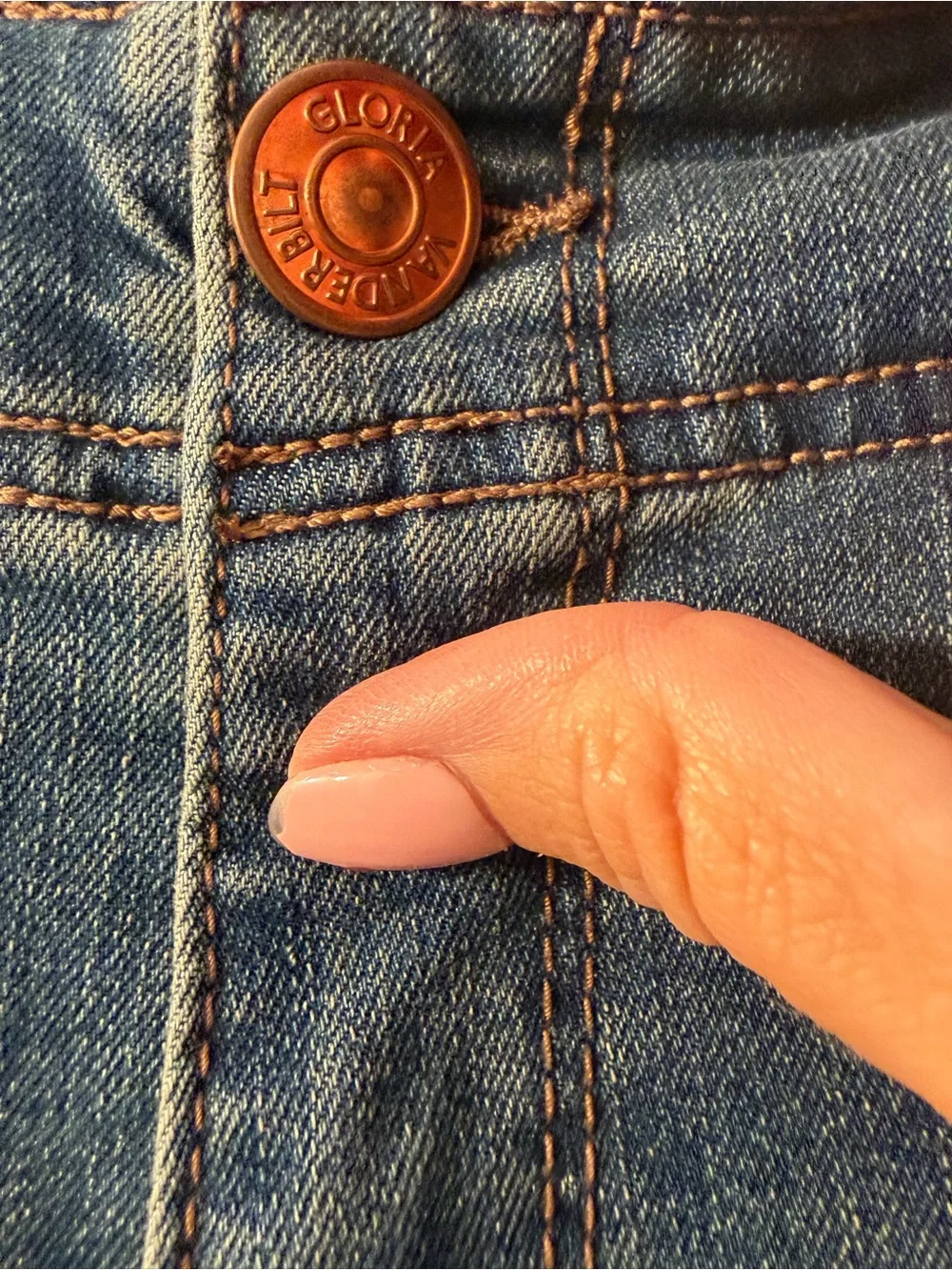 Gloria Vanderbilt Wide Leg Blue Denim Jeans